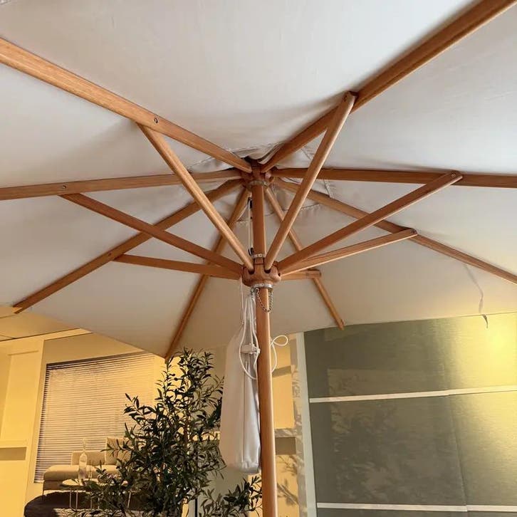 Parasol, Vincent Sheppard, Florence, Champagne, vierkant, Tuin en Terras, Parasols