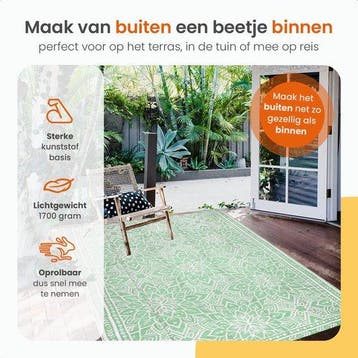 2dekans | Goliving Buitenkleed Summer Flora - 183x290CM -, Ophalen of Verzenden, Zo goed als nieuw