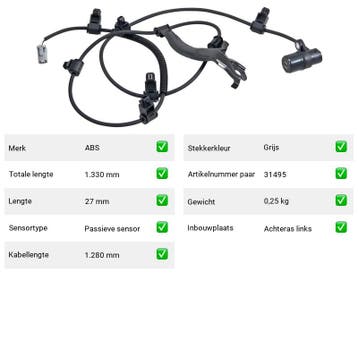 ABS-sensor Lexus LX 470 (UZJ100) Van 1998-05 tot 2008-03 - A, Verzenden, Nieuw, Lexus