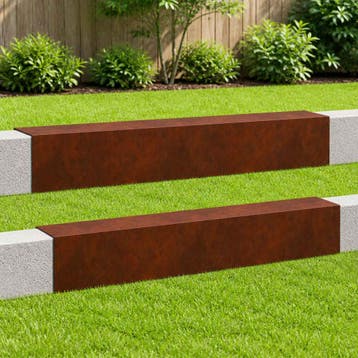 vidaXL Afdekprofiel voor tuinafboording 2 st 100 x 15 x 15, Verzenden, Nieuw