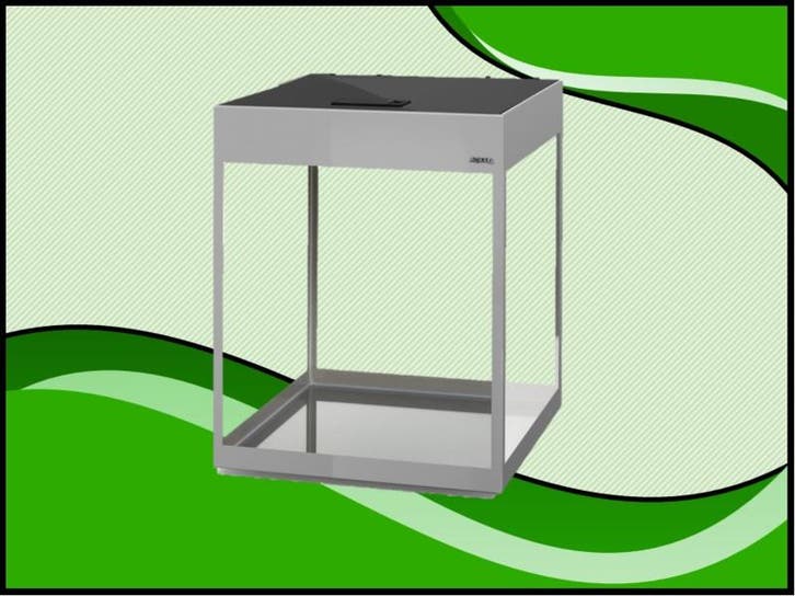 Aquael Glossy 50 cube grijs aquarium (Glossy aquarium serie), Dieren en Toebehoren, Vissen | Aquaria en Toebehoren, Nieuw, Verzenden