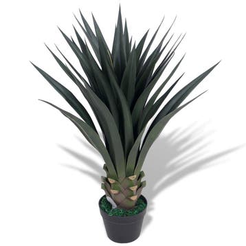 Kunstplant Yucca 85cm - Echt Houten Stam | Tweedekansje, Huis en Inrichting, Ophalen of Verzenden, Zo goed als nieuw, Binnen