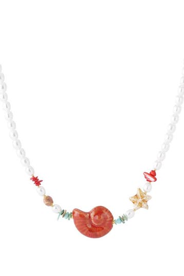 Goudlief Imitatieparel kralen kettingen turtle casual vak..., Sieraden, Tassen en Uiterlijk, Kettingen, Verzenden, Nieuw, Overige kleuren