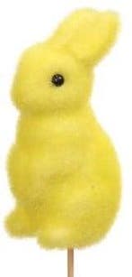 Bijsteker Konijn haasje Geel 11 cm op stok 30 cm pak 4 stuks, Ophalen of Verzenden, Nieuw