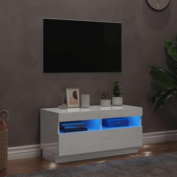 vidaXL Tv-meubel met LED-verlichting 80x35x40 cm hoogglans, Huis en Inrichting, Minder dan 50 cm, Verzenden, Nieuw, Minder dan 100 cm