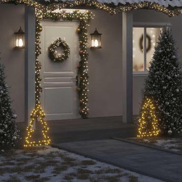 vidaXL Kerstverlichting kerstboom met grondpinnen 80 LEDs, Verzenden, Nieuw
