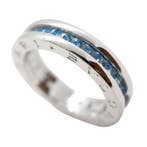 Bvlgari - Ring - B.zero 1 - 18 karaat Witgoud - Blue Topaz, Nieuw