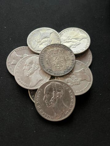 Nederlandse zilveren Gulden Willem II, Verzenden, Koning Willem II, Losse munt, Zilver
