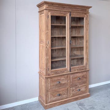 Smalle dingklik teak kast met spanjolet beslag, Ophalen of Verzenden, Nieuw