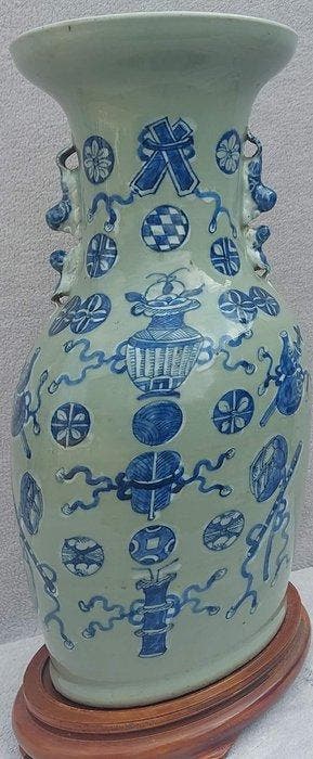 Vaas - Porselein - China - Qing Dynastie (1644-1911) - Blauw