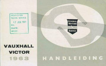 1963 Vauxhall Victor Handleiding, Verzenden