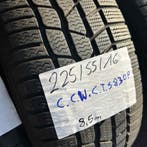 2 x Continental 225-55-16 Winterbanden 8,5mm, Gebruikt, 16 inch, Band(en), Personenwagen