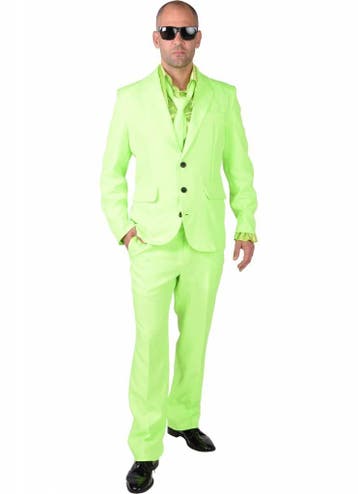 Fluor Groen Kostuum Man, Ophalen of Verzenden, Nieuw