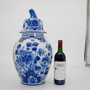 De Porceleyne Fles, Delft - H. 49cm - Vaas - Aardewerk -, Antiek en Kunst