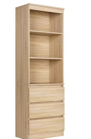Hoge Boekenkast met 3 Laden en 3 Planken, Verzenden, Nieuw