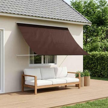 vidaXL Markies Bruin 150 x 150 cm 180 g / m² Polyester met, Verzenden, Nieuw