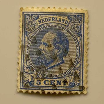 Koning Willem III [N.V.P.H. nr. 0019], Postzegels en Munten, Postzegels | Nederland, Ophalen of Verzenden, Gestempeld