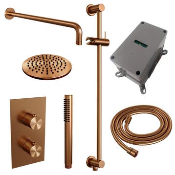 Brauer Copper Edition Thermostatische Regendoucheset Inbouw, Ophalen of Verzenden, Nieuw