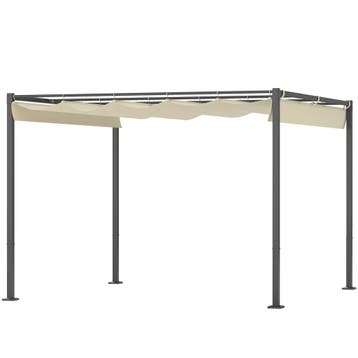 Pergola Ca. 3x3m Tuin Paviljoen, Terrasoverkapping Van Metaa, Verzenden