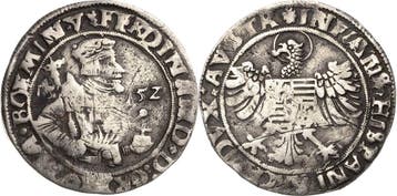 1/2 taler, daalder 1552, Habsburg Ferdinand I 1521-1564, Verzenden