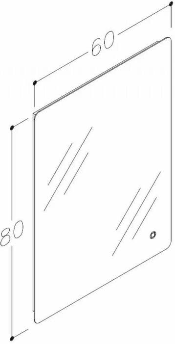 2dekans | Kame Grace LED Spiegel - 120x80 cm - Met, Ophalen of Verzenden, Zo goed als nieuw