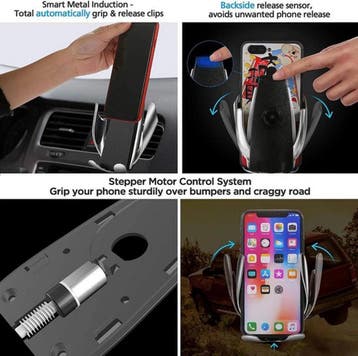 Telefoonhouder auto – Draadloos opladen Qi – Automatische, Ophalen of Verzenden, Nieuw