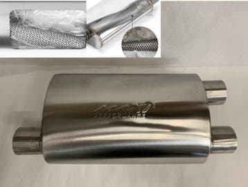 MAX Ultra Straight Flo Performance rvs uitlaat demper 2,5, Ophalen of Verzenden, Nieuw