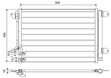 Airco condensor o.a: Volkswagen, Beetle (16AB) - 16A), Ophalen of Verzenden, Nieuw, Volkswagen