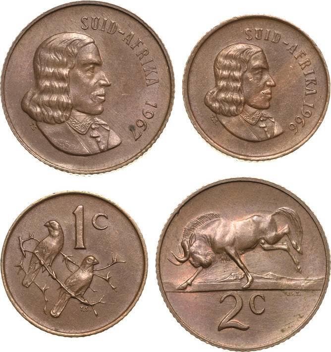 2 Cent 1967 Suedafrika Republik seit 1961, Postzegels en Munten, Munten | Amerika, Verzenden