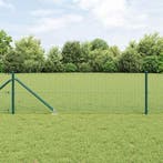 vidaXL Gecombineerd draadhek met spikes Staal Groen Mesh, Verzenden, Nieuw, IJzer