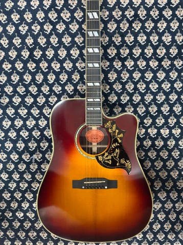 Epiphone - Hummingbird Deluxe EC – All Solid – Inspired by, Nieuw