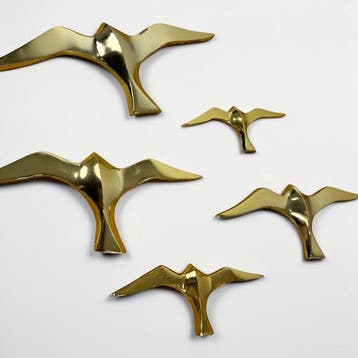 Wanddecoratie - Midden twintigste eeuw - Vijf vogels samen