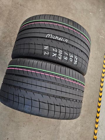 295/30/19 100Y N2 MICHELIN ZOMERBANDEN 7MM PROFIEL DEMO 2X, Gebruikt, 295 mm, Band(en), Personenwagen