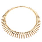 18 krt. Gouden Cleopatra collier. (Ketting), Sieraden, Tassen en Uiterlijk, Kettingen, Ophalen of Verzenden, Gebruikt, Overige kleuren