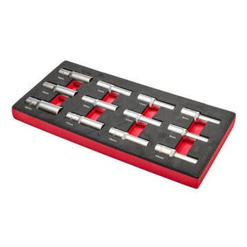 Set van 12 lange metrische doppen met 1/2 inch aansluiting, Ophalen of Verzenden, Nieuw