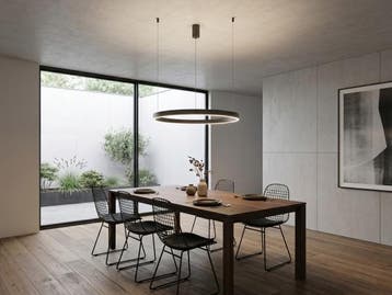 Veiling - Hanglamp Zand Zwart 80cm 50W LED CCT 3 Kleur & 3 S, Nieuw