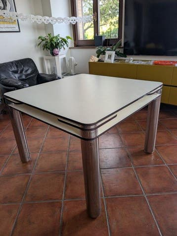 Zanotta - Joe Colombo - Speeltafel - Roestvrij staal,