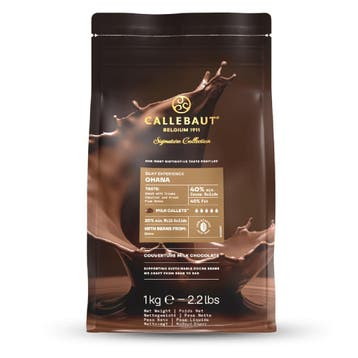 Callebaut Chocolade Callets Melk Ghana (40%) 1kg, Verzenden, Nieuw