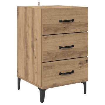 Nachtkastje met 3 lades | Tweedekansje | OP=OP, Minder dan 45 cm, Zo goed als nieuw, Hout, 55 tot 70 cm