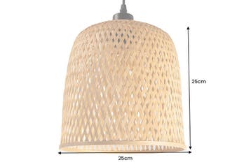 Hanglamp ORGANIC LIVING 25 cm natuurlijk bamboe - 40582, Huis en Inrichting, Lampen | Hanglampen, Ophalen of Verzenden, Nieuw