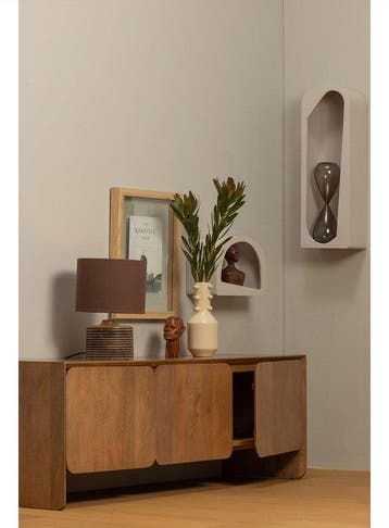 WOOOD Wanddeco Noam - Hout - Dust - 35x24x15 -  –, Verzenden, Nieuw