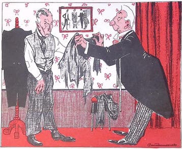 Spotprent met Colijn als Kleermaker (lijst optie, Lithos), Verzenden