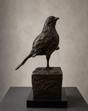 Milo (1910-1978) - after - sculptuur, Bronzen vogel op