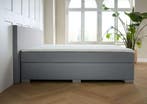ACTIE! Boxspring Nantes 140 200 Grijs, Verzenden, Nieuw, 140 cm, Twijfelaar