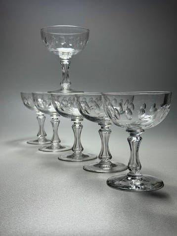 Val Saint Lambert, Herbatte - Champagneglas (6) - Service