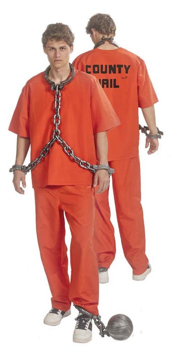 County Jail kostuum Heren Oranje, Ophalen of Verzenden, Nieuw
