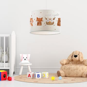 Kinder hanglamp Rugby wit met bosdiermotief lux.pro, Verzenden, Nieuw