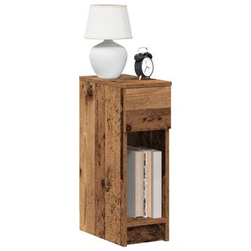 vidaXL Nachtkastjes 2 st met lade 20x36x60 cm oud, Minder dan 45 cm, Verzenden, Nieuw, 55 tot 70 cm