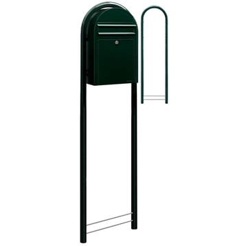 Bobi Classic brievenbus en Round statief staal - zwartgroen, Tuin en Terras, Brievenbussen, Verzenden, Nieuw