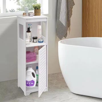 Smalle Badkameropbergkast met Deur – 3-Laags Toiletkast, Huis en Inrichting, Badkamer | Badkamermeubels, Verzenden, Nieuw